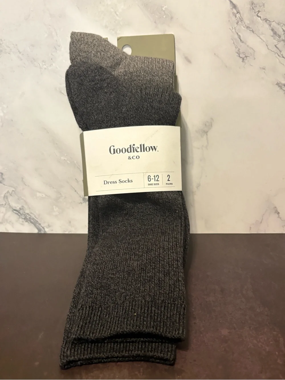 Goodfellow & Co Charcoal Gray Men's Dress Socks - 2 Pack